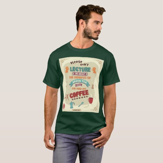 Green Tea Lecture T-Shirt (Voorkant volledig)