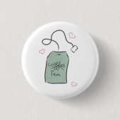 Green Tea Lover - Pin-up Round Badge Ronde Button 3,2 Cm (Voorkant)