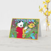 Green Tea Wenskaart Kaart (Gele Bloem)