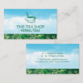 Green Tea | Wolken en lederen bijkantoren Visitekaartje (Voorkant / Achterkant)