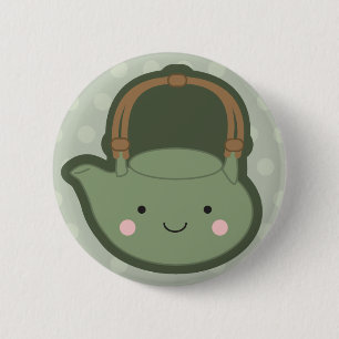 Green Teapot Ronde Button 5,7 Cm