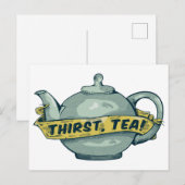 Green Teapot thirst tea Briefkaart (Voorkant / Achterkant)