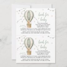 Green Teddy Balloon Adventure Book voor Baby showe