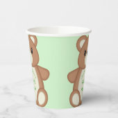 Green Teddy Bear Papieren Bekers (Links)