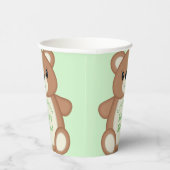 Green Teddy Bear Papieren Bekers (Rechts)