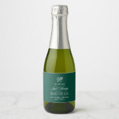 Green Tennis Bachelorette Elegant Modern Sparkling Wijnetiket (Voorkant)
