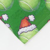 Green Tennis Ball in Santa Hat Pattern Fleece Deken (Hoek)