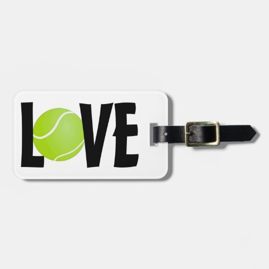 Green Tennis Ball LOVE Bagagelabel (Voorkant horizontaal)