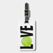Green Tennis Ball LOVE Bagagelabel (Voorkant verticaal)