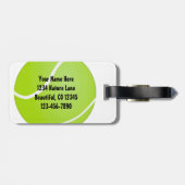 Green Tennis Ball LOVE Bagagelabel (Achterkant horizontaal)
