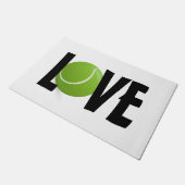 Green Tennis Ball LOVE Deurmat (Schuin)