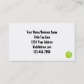 Green Tennis Ball LOVE Visitekaartje (Achterkant)