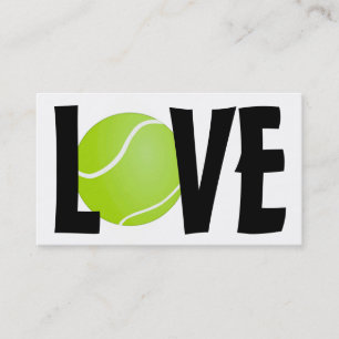 Green Tennis Ball LOVE Visitekaartje