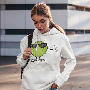 Green Tennis Ball met zonnebril Hoodie