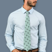Green tennis tie, racket tie, funny wedding tie stropdas