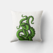 Green Tentacles Kussen (Achterkant)