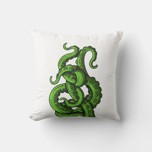 Green Tentacles Kussen (Voorkant)