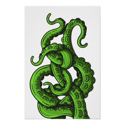 Green Tentacles Perfect Poster (Voorkant)