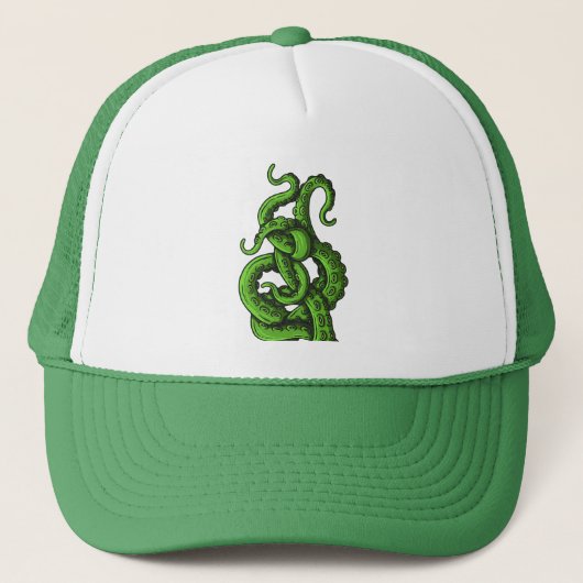 Green Tentacles Trucker Pet (Voorkant)