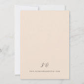 Green & Terra Cotta Floral Wedding S2 - Beige Kaart (Achterkant)