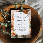 Green & Terra Cotta Floral Wedding S2 - Beige Kaart<br><div class="desc">Haal je gasten in het enthousiasme voor je bruiloft met je Green & Terra Cotta Floral - Beige Wedding Invitations.</div>