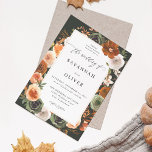 Green & Terra Cotta Floral Wedding S2 - Donkergroe Kaart<br><div class="desc">Haal je gasten in het enthousiasme voor je bruiloft met je groene en Terra Cotta Floral Wedding Invitations.</div>