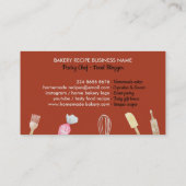 Green Terracotta Food Cook Bakery Visitekaartje (Achterkant)