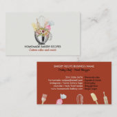 Green Terracotta Food Cook Bakery Visitekaartje (Voorkant / Achterkant)