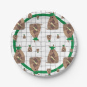 Green Texas Armadillo Afstuderen Papieren Bordje (Voorkant)