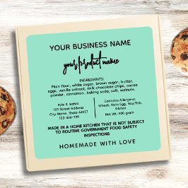 Green Texas Cottage Law Eten label sticker