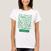 Green Texas Doodle Pattern T-shirt (Voorkant)