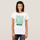 Green Texas Doodle Pattern T-shirt (Voorkant volledig)