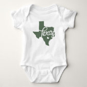 Green Texas Heart Romper (Voorkant)