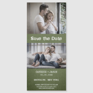 Green Textile Engaged Romantic Couple