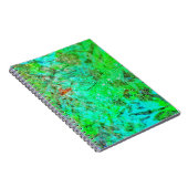 Green texture abstract Spiral Photo Notebook,Rosy Notitieboek (Rechterzijde)