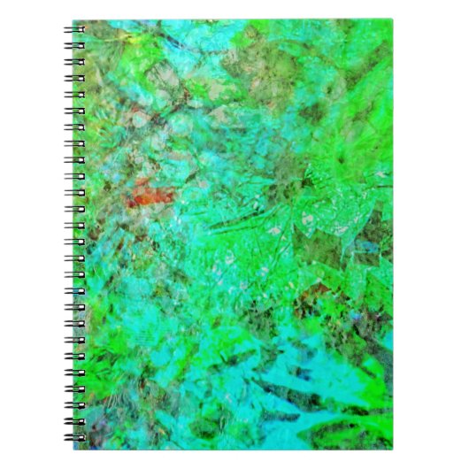 Green texture abstract Spiral Photo Notebook,Rosy Notitieboek (Voorkant)
