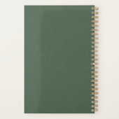 Green Textured 5.5x8.5 Planner for Home or Office (Achterkant)