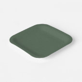 Green Textured 7" Square Paper Plate for Events Papieren Bordje (Gebogen)