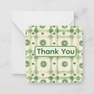 Green Thank You Card Notitiekaartje