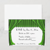 Green Theater Curtains RSVP-kaart Kaart (Voorkant / Achterkant)