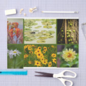 Green Theme Flowers Planten Lily Pad Mixed Media Tissuepapier (Craft)