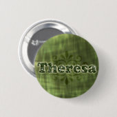 Green Theresa Ronde Button 5,7 Cm (Voorkant /achterkant)