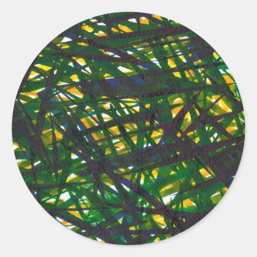 Green Thicket II Ronde Sticker (Voorkant)