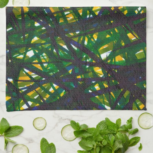 Green Thicket II Theedoek (Gevouwen)