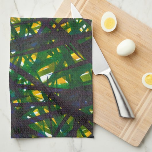 Green Thicket II Theedoek (Quarter Fold)