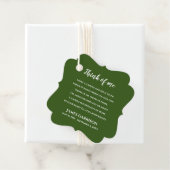 Green Think of Me Celebration of Life Candle Bedankjes Labels (In situ)