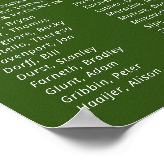 Green This Candle Burns Class Reunion Memorial Poster (Hoek)