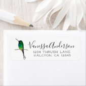 Green Thorntail Hummingbird Return Address Label (Insitu)