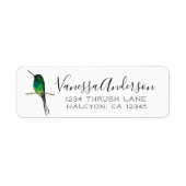Green Thorntail Hummingbird Return Address Label (Voorkant)