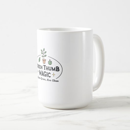 Green Thumb Magic | Urban Gardening Cofee Mug Koffiemok (Voorkant rechts)